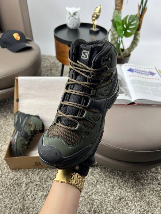 Мужские зимние кроссовки Salomon Quest 4 Gore-Tex Khaki 41-46 р