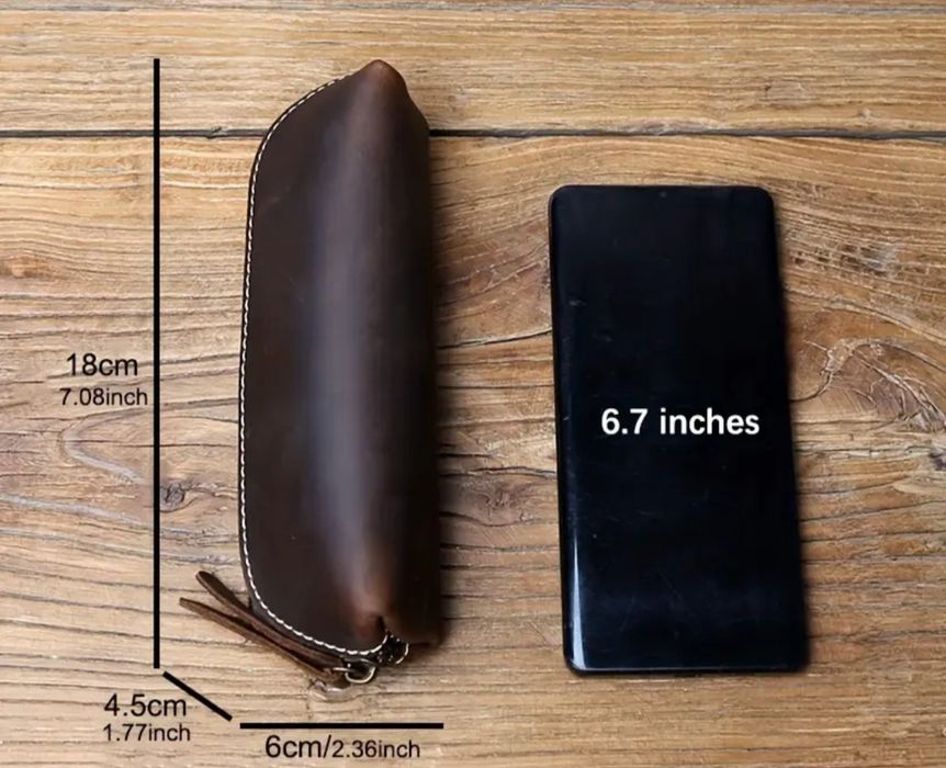 Чехол футляр для очков из натуральной кожи.