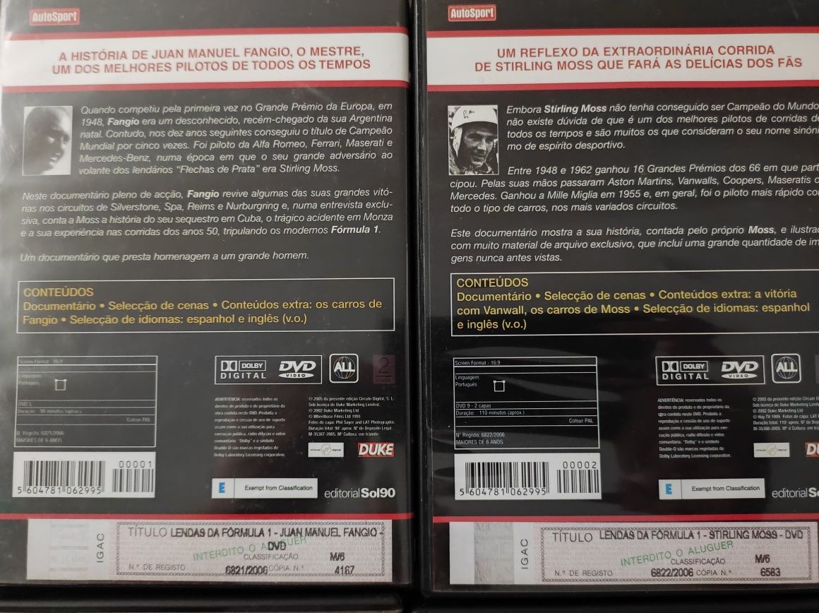 Coleção completa do AutoSport "Lendas da Fórmula 1"