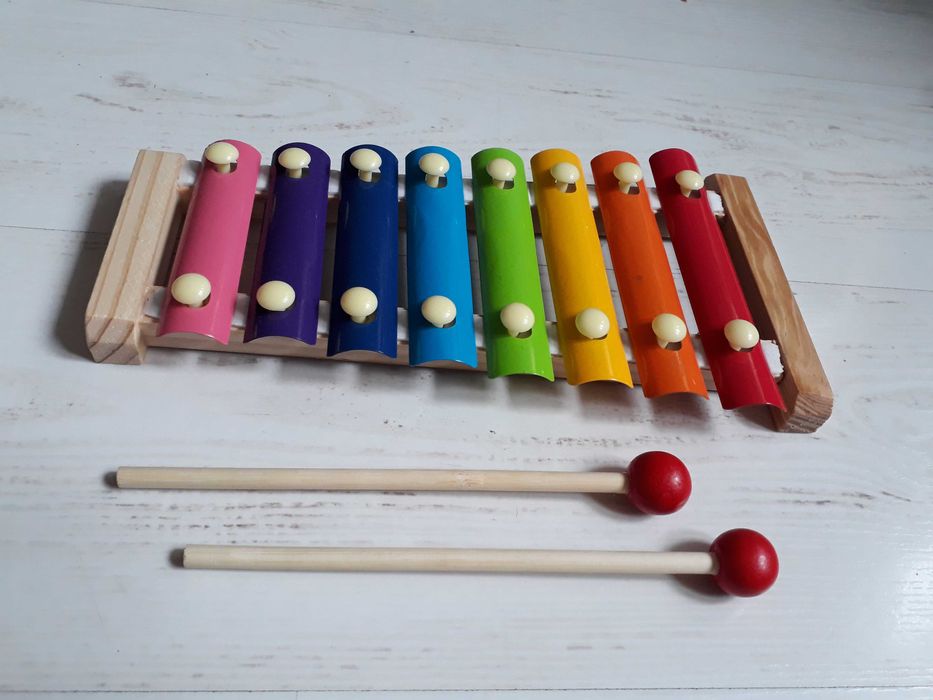 NOWE cymbałki drewniane dla dziecka 8 tonów