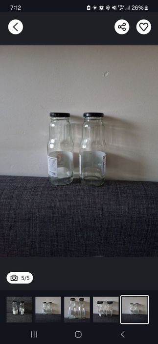 Butelki szklane 300 ml zestaw 2 szt, na soki, nalewki