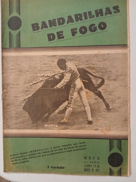 Coleção de 10 revistas bandarilhas de fogo 1933 a 34