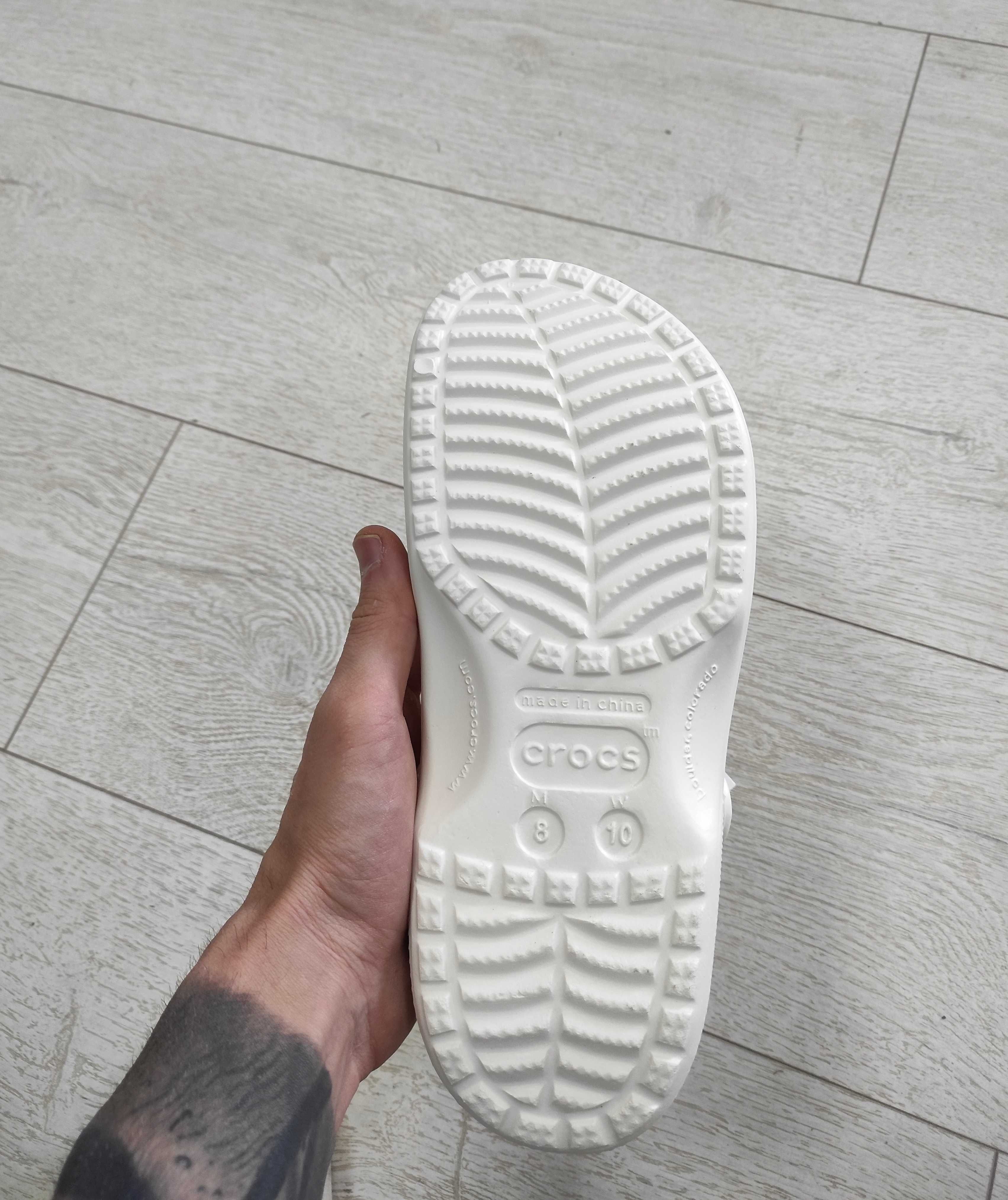 (1876) Тапочки шльопанці Crocs крокс сланці білий колір (40-45) крокс