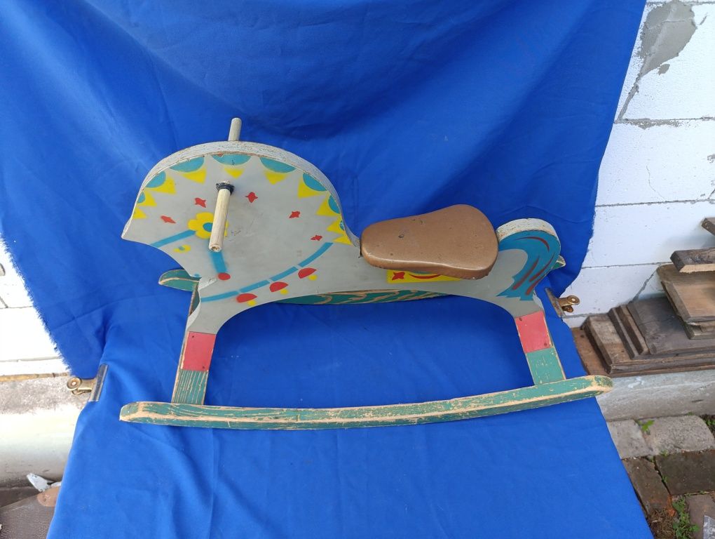 Советская детская игрушка СССР лошадка качалка коселька лошадь конь