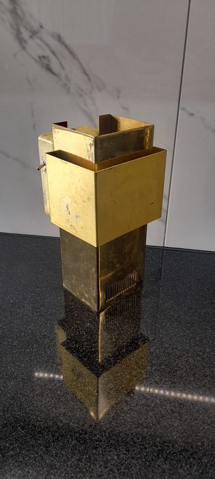 Kinkiet Famor OZ4060 zloty metalowy 1982 rok design prl