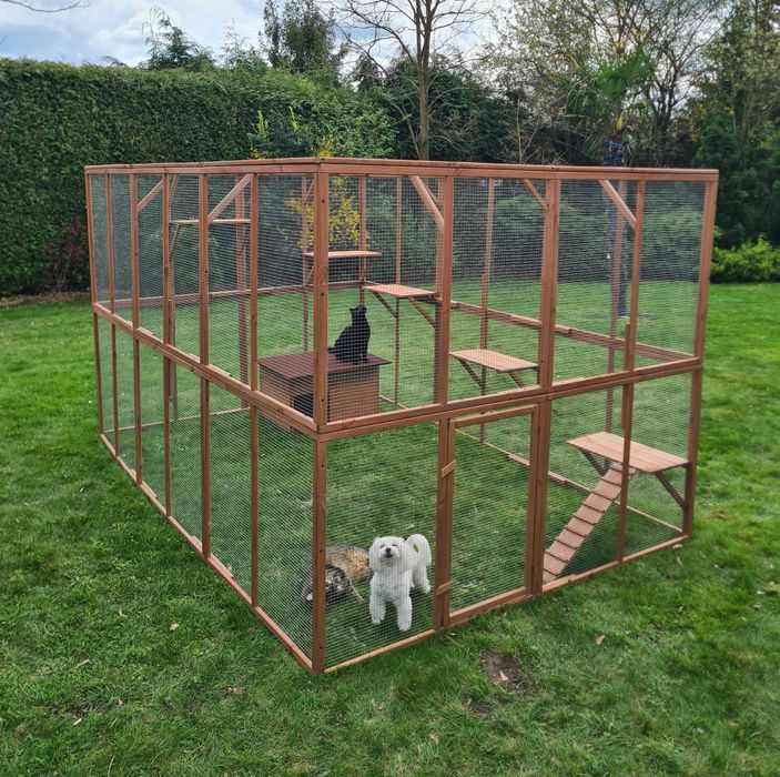 Wybieg dla kota kojec klatka woliera papug kur kaczek ptaków