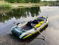 Ponton wędkarski dmuchany Seahawk duży 4 osobowy 350x150 480kg NOWY