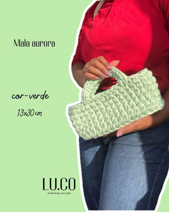 Mala de crochê aurora