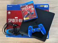 PlayStation 4 1TB Slim +Pad +Gra SpiderMan