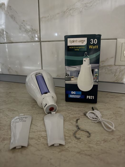 ‼️Аккумуляторна Лампочка 30W та 20W Лампа E27 фонарь аварійна ‼️