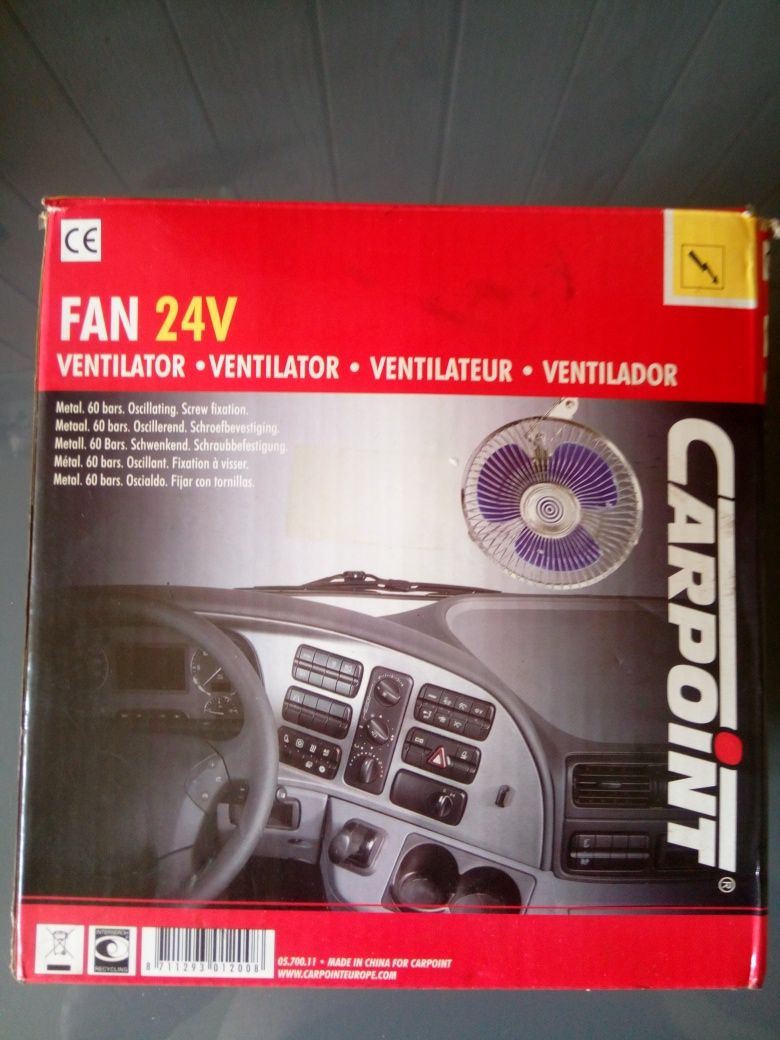 Nowiutki Wentylator 24V z Deklaracja Odpowiedzialności firmy Carpoint