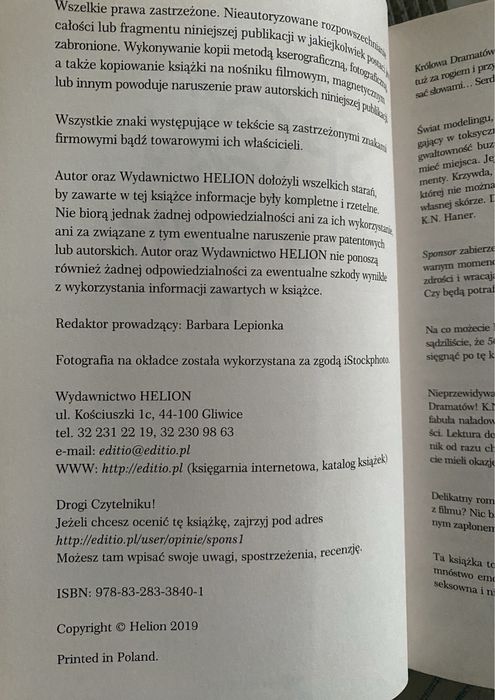 Książka Sponsor Tom 1