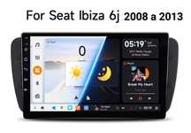 Rádio 2 DIN 9" Seat Ibiza 6J 2 + Android + GPS e CARPLAY e ANDROID AUT