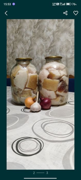 Продам Сало в трьохлітровій банці