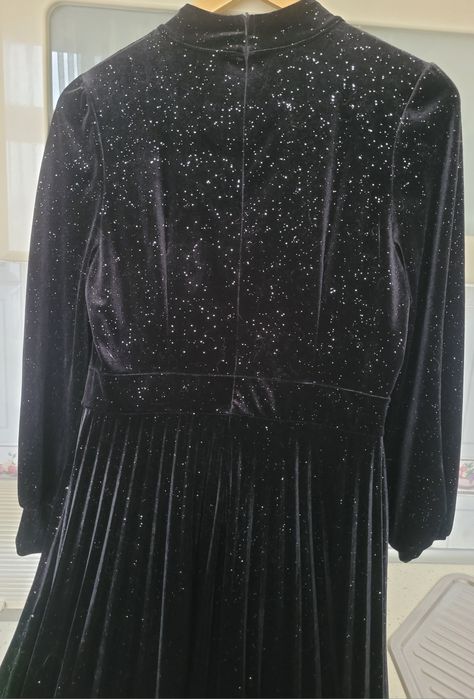 Сукня чорна пліссе, міді, велюр, М-ка