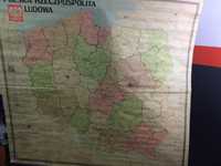 Mapa administracyjna Polski PRL 1974