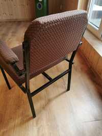Fotel metalowo tapicerowany
