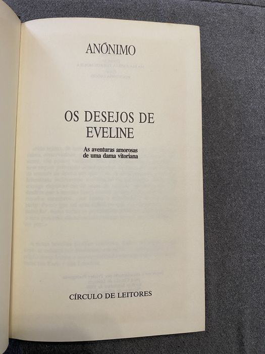 Anónimo - Os Desejos de Eveline - 1989