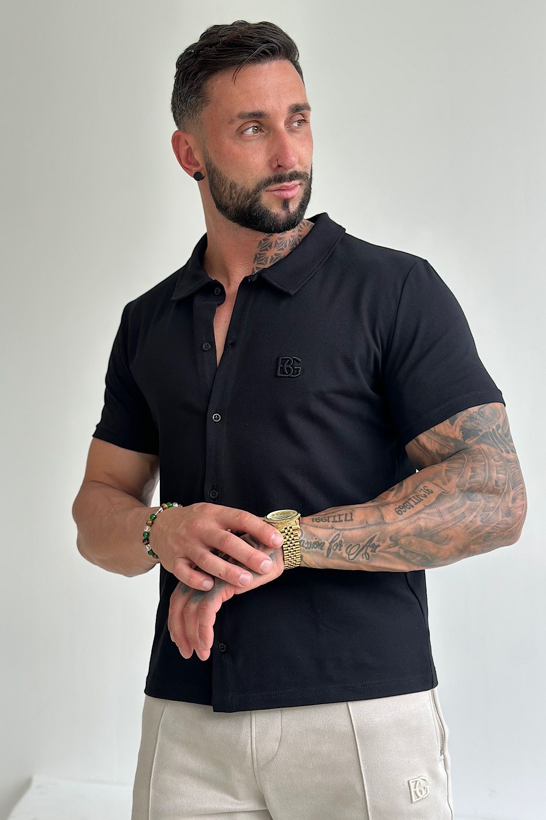 T-shirt męski bg Ralph Czarny