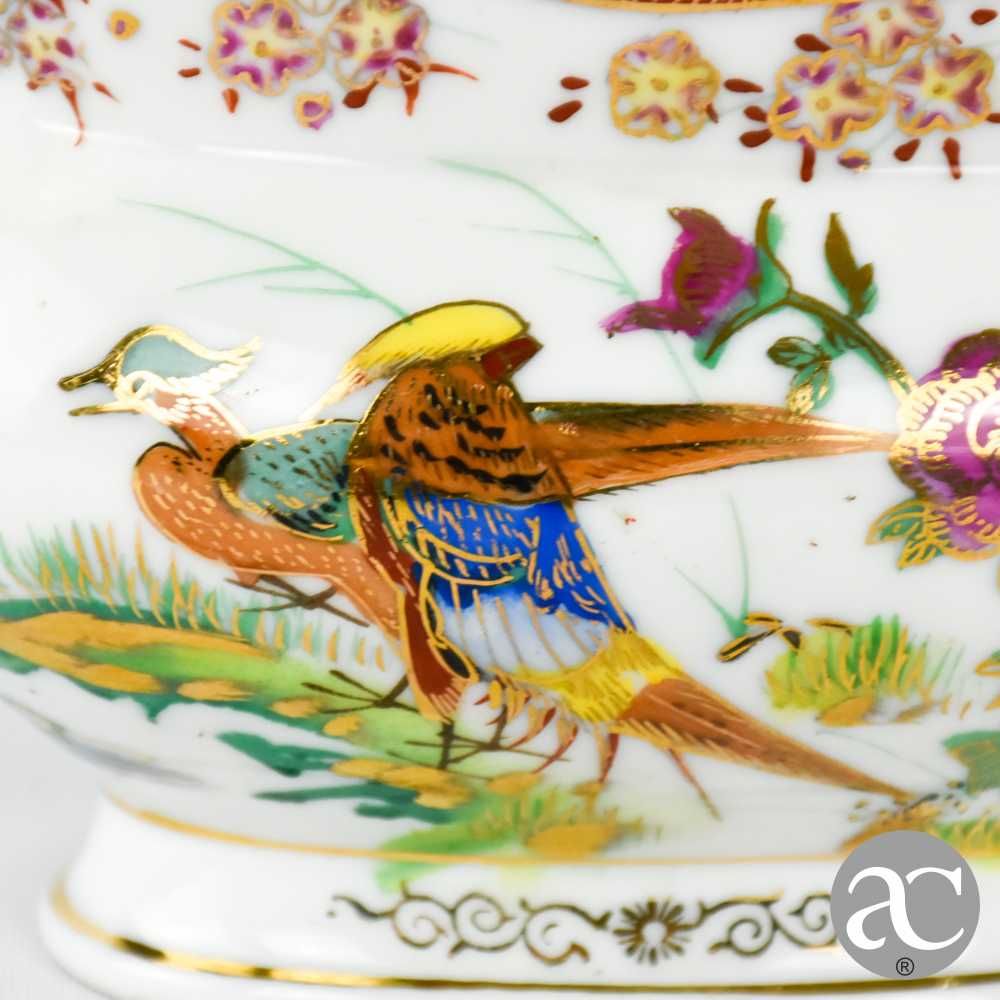 Molheira em porcelana da China, decoração Faisões e flores, circa 1970