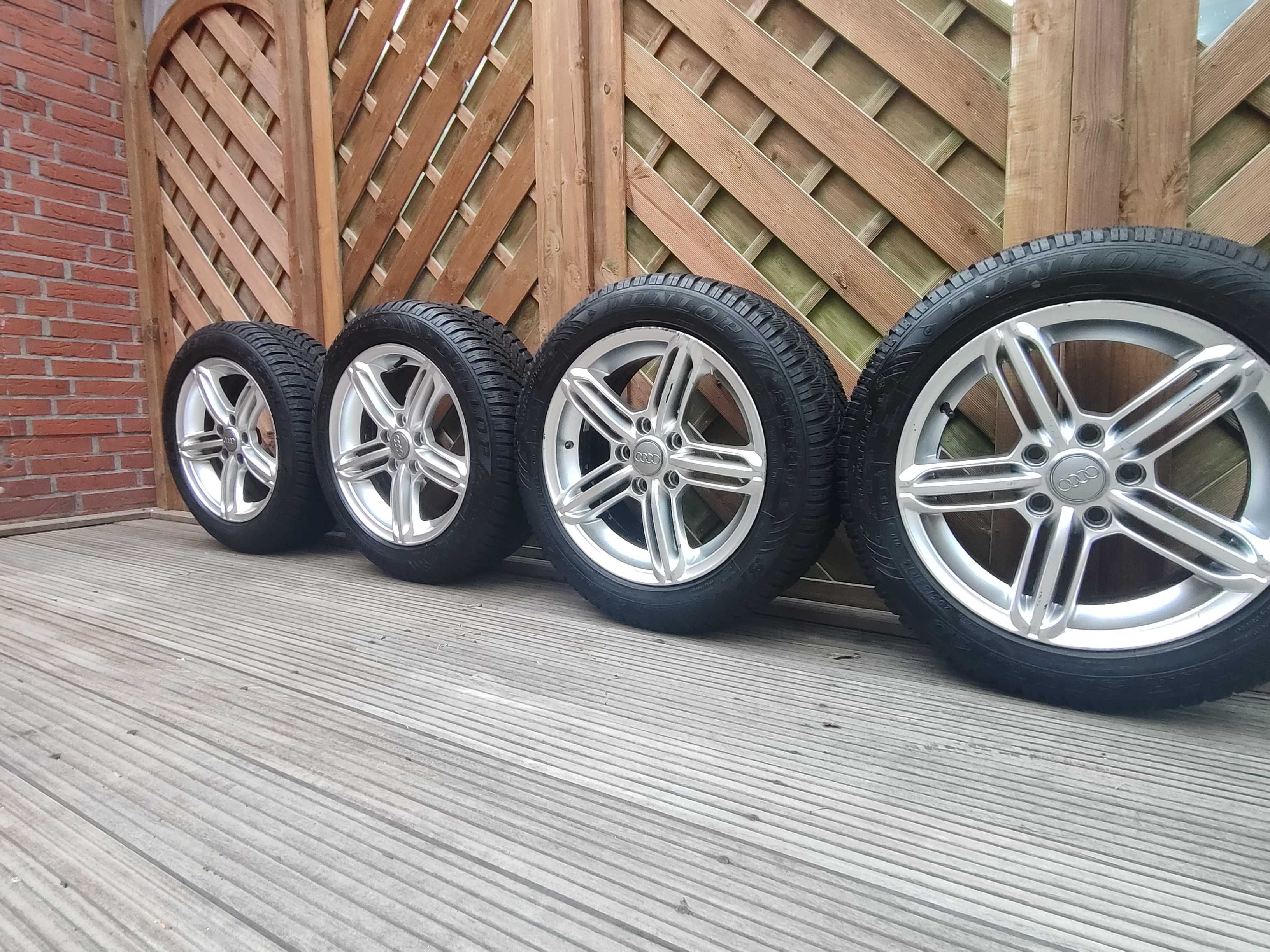 ALUFELGI 16 AUDI 5X112 Z OPONAMI zimowymi Bierznik 8mm!!