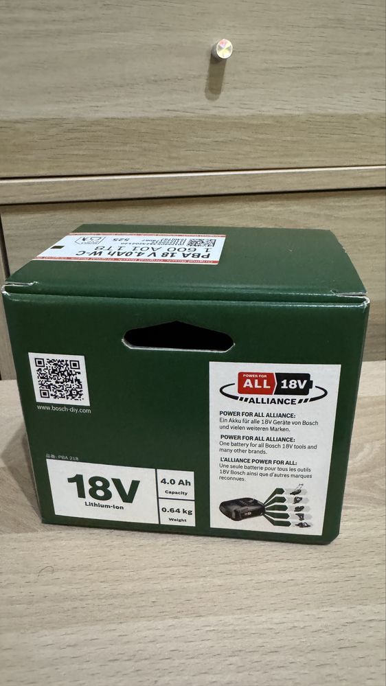 Akumulator Bosch 18V 4Ah Power4All Nowa Oryginalna Zaplombowana