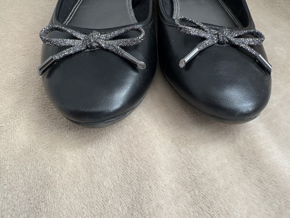 Buty baletki baleriny półbuty czarne koniec roku okazja wyjściowe apel