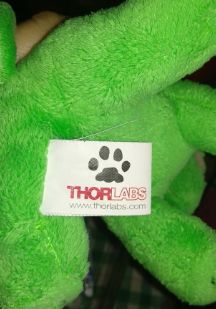 мягкая игрушка зеленый пес волк собака ошейник-thorlabs face value 18c
