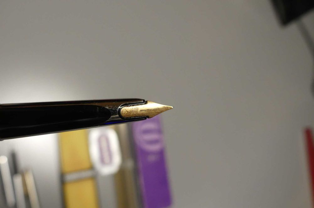 Waterman C/F 18K 750 pióro + Montblanc długopis PRL oryginał