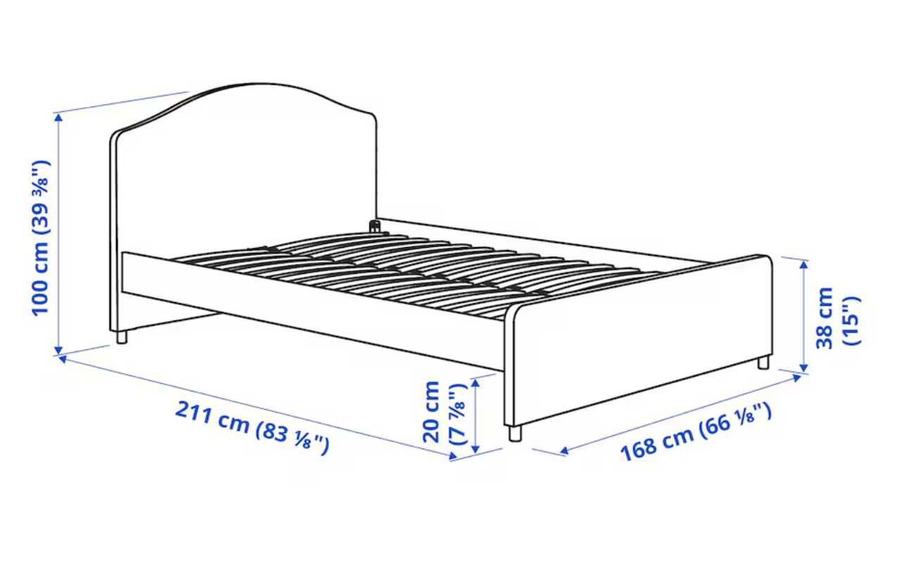 Łóżko IKEA (rama + listwy) - 140x200 - bardzo mało używane