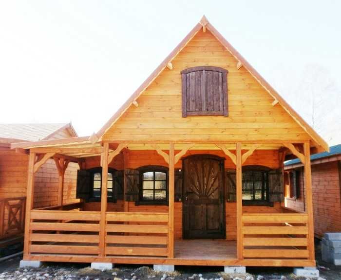Dom drewniany,letniskowy,ogrodowy,dom do 35m2,Elixir2 5,5x5m+taras 2m