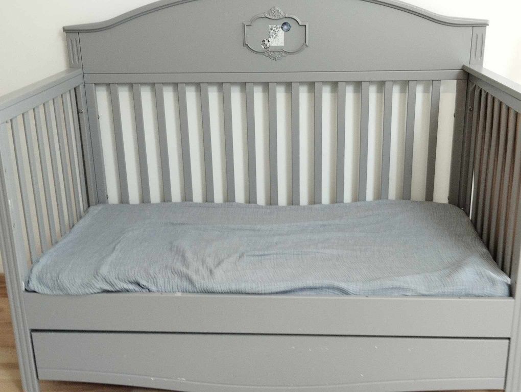 Sprzedam łóżeczko Good Night neutral gray łóżeczko 70x140