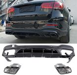 Dyfuzor Dokładka Mercedes GLC X253 CZARNY POŁYSK