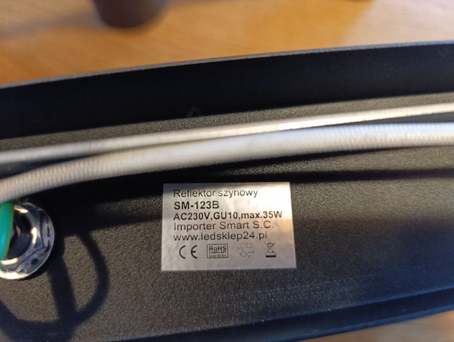 Reflektor szynowy LED GU10 lampa sufitowa 2 szt.