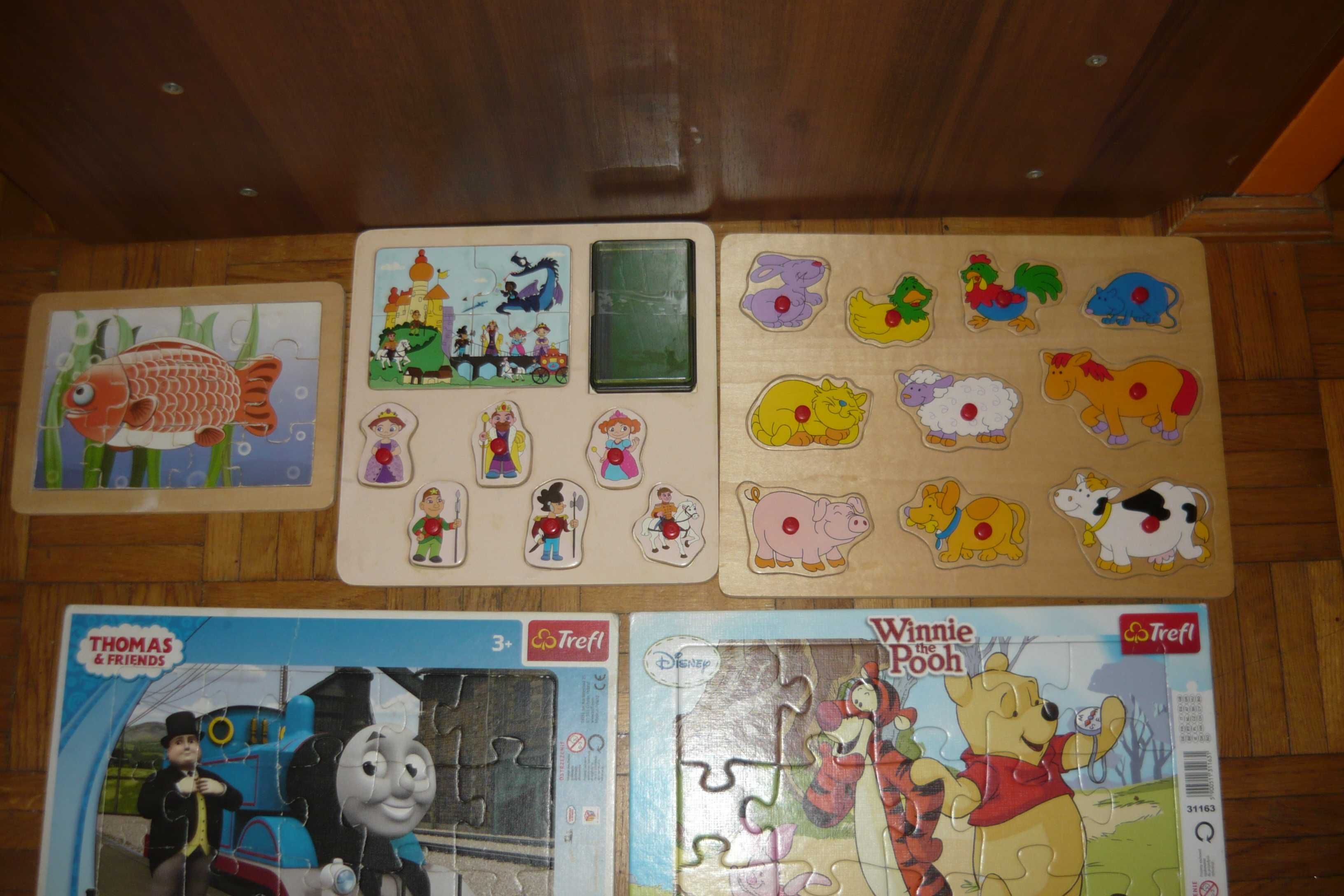 Puzzle Drewniane i Papierowe - Zestaw od najmłodszych lat
