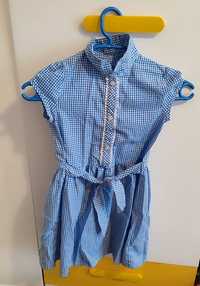 Sukienka dla dziewczynki dziewczynek 116-122 niebieska