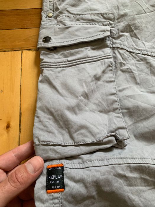 Бомбезные мужские штаны брюки карго с карманами REPLAY Italy оригинал