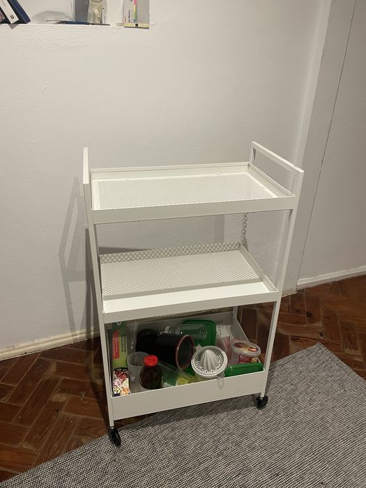 Carrinho metal branco NISSAFORS ikea