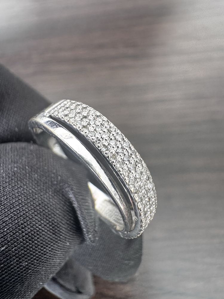 Суперовое золотое кольцо с бриллиантами 18р 0.12 ct