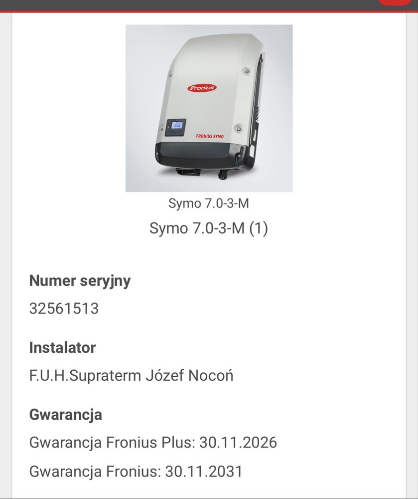 Fronius Symo 7.0-3M PLUS GWARACJA