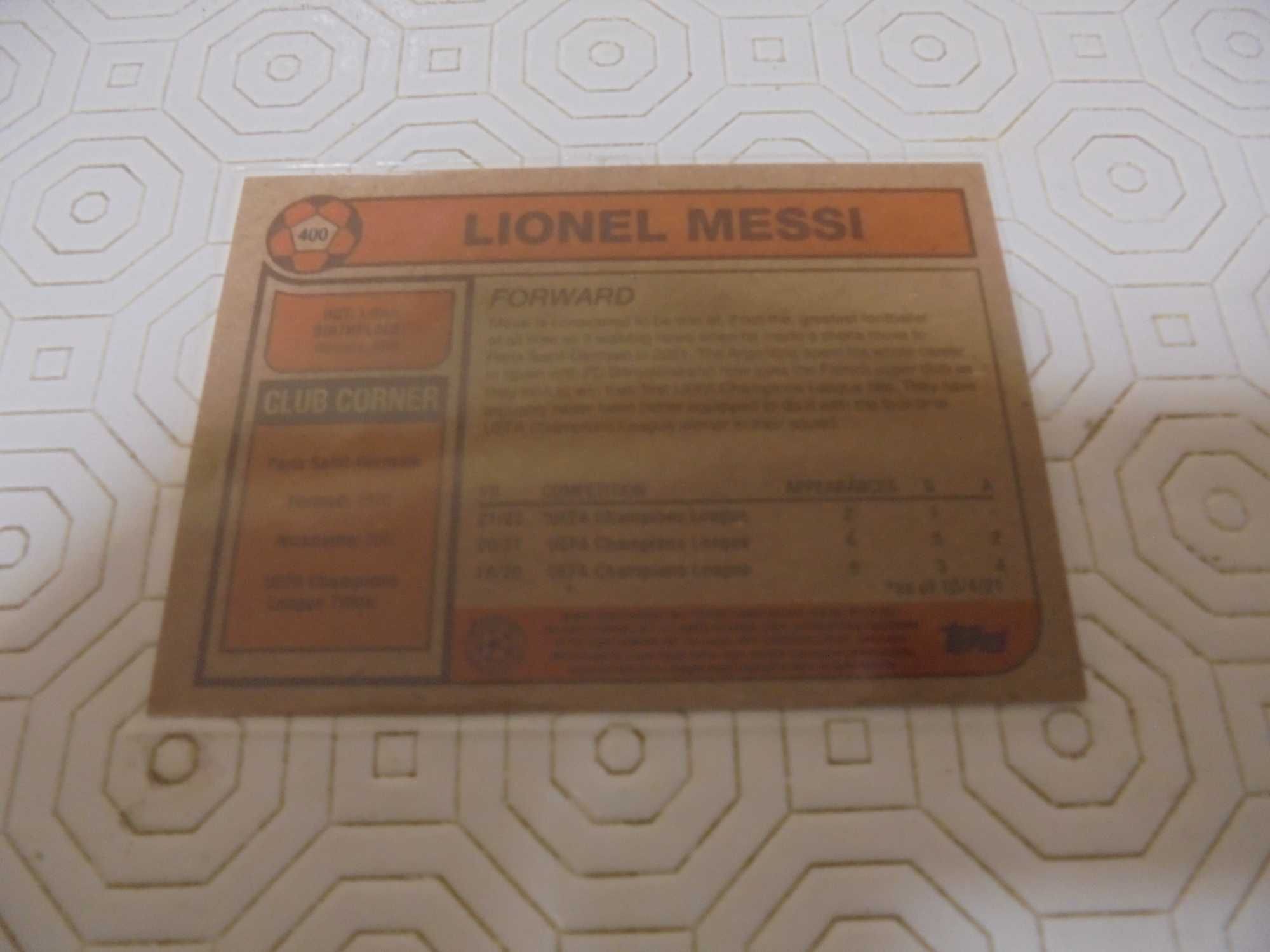 Cristiano Ronaldo + Lionel Messi 2021 UEFA cards