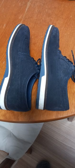 Sapatos de homem,camurça azul escuro da Foreva