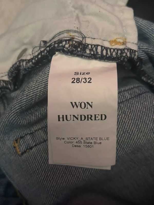 Won Hundred jeans damskie jasny niebieski denim slim fit W28 L32