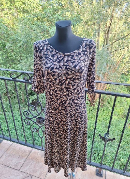 Sukienka midi 97 % wiskoza Next rozmiar L 40