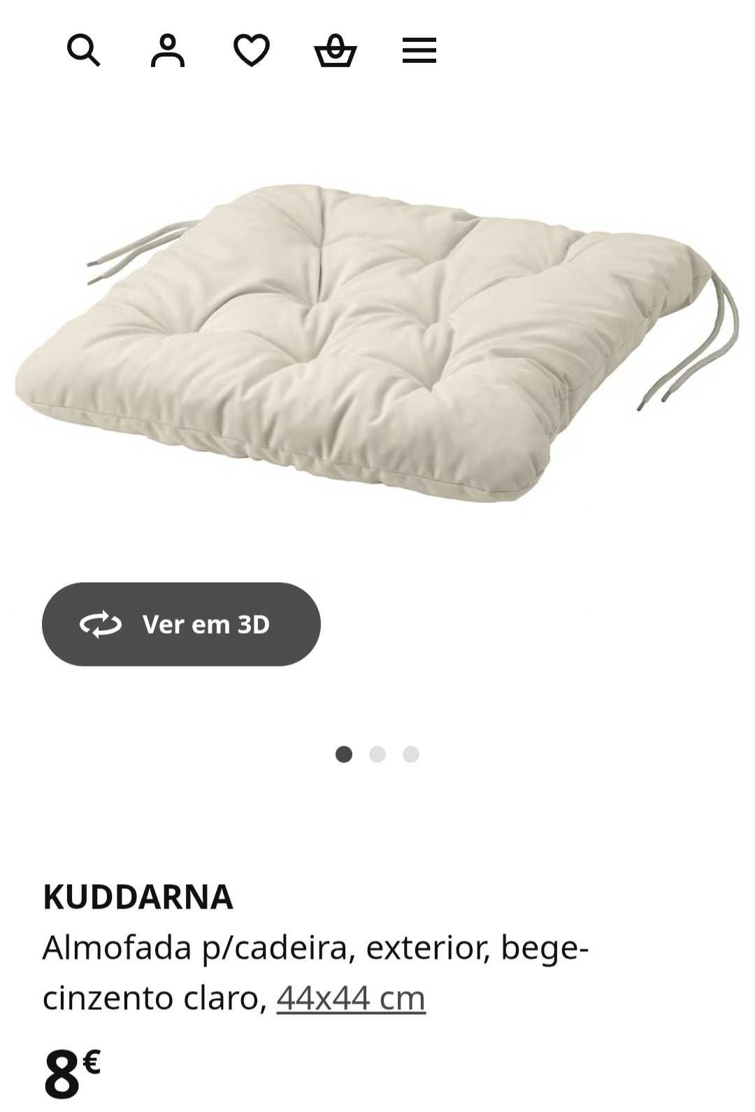 Almofadas para cadeira ikea