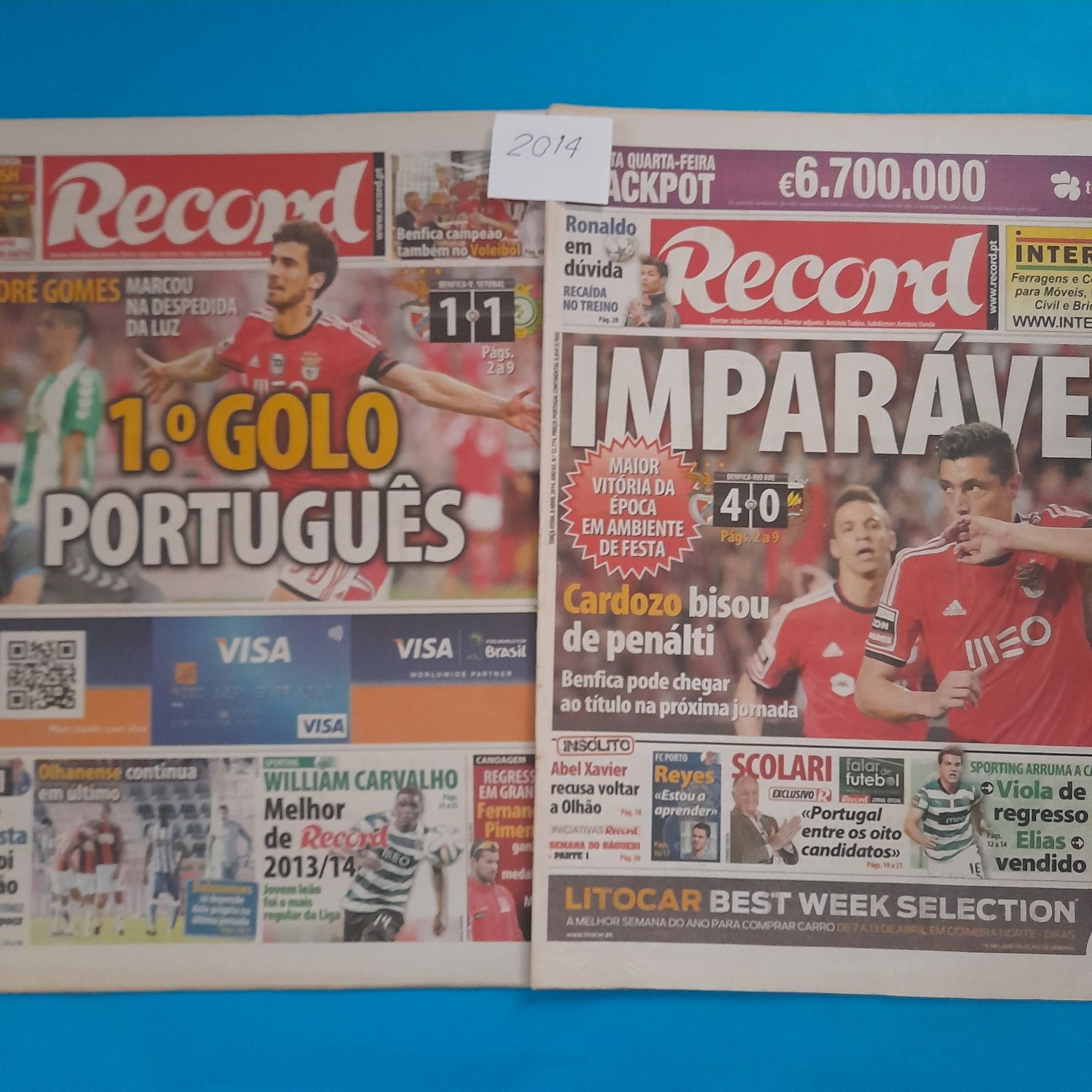 Jornais Desportivos Ligas 2014 e 2015.