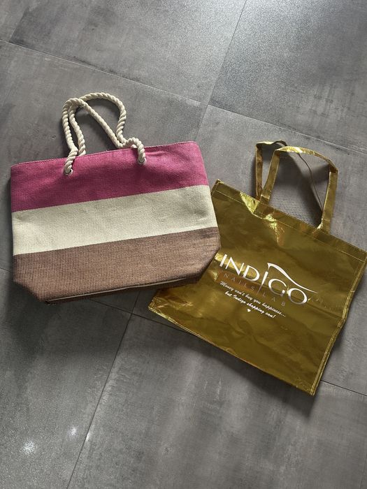 Torba na lato + złota na zakupy Shopperka