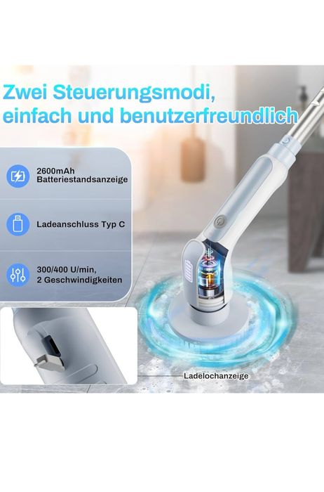 Szczotka elektryczna do czyszczenia fug kabiny płytek łazienka 8w1