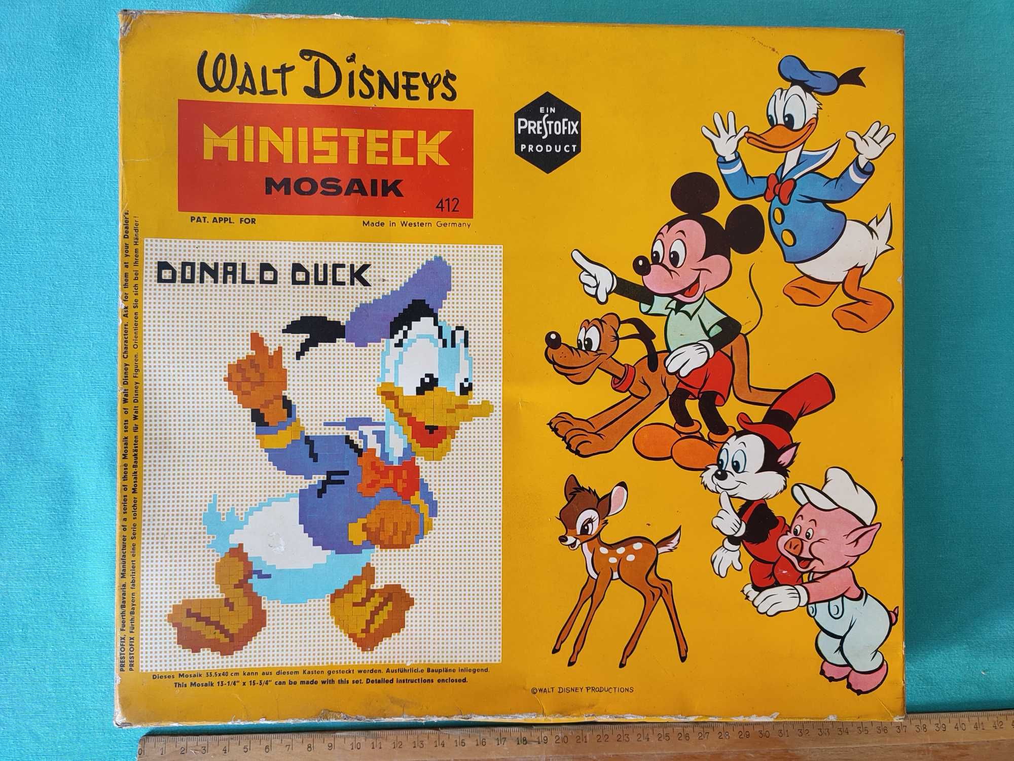 Jogo Antigo Walt Disney's Ministeck Mosaik, Prestofix Germany Anos 60