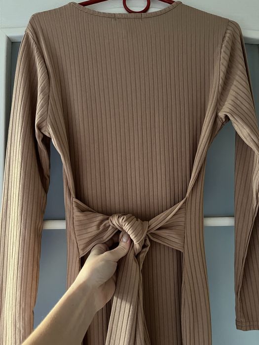 Сукня в рубчик платье миди